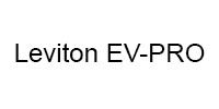 A black and white logo for leviton ev-pro on a white background.