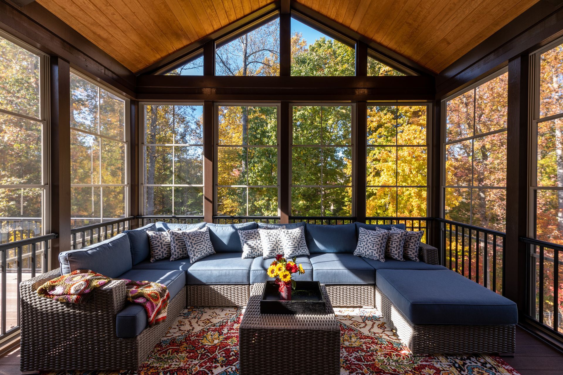 Sun room with windows
