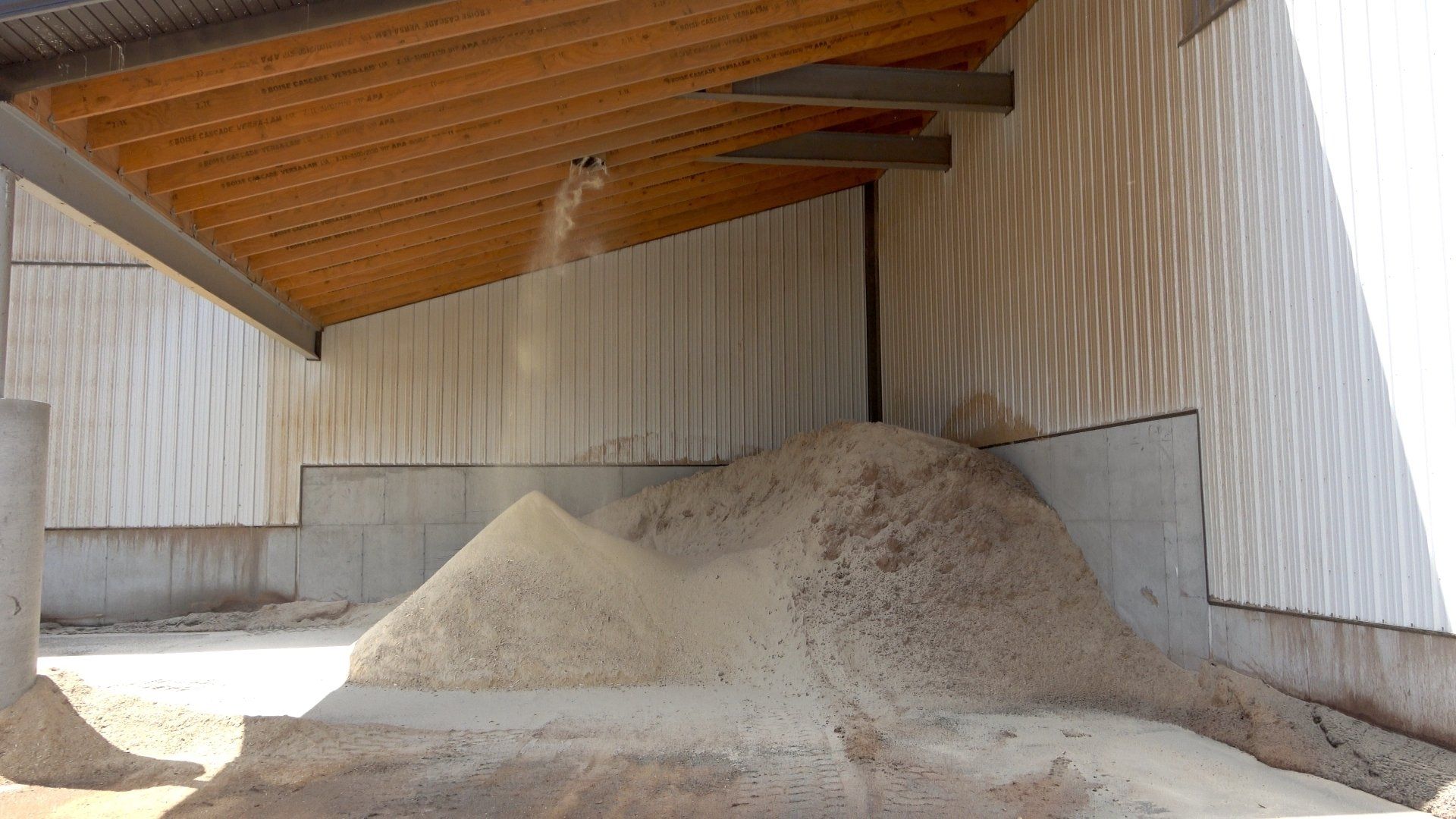 Large pile of sawdust