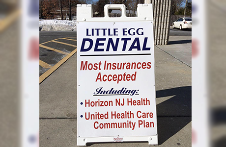 Little Egg Dental insurance signage