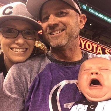 Chad Karst with his wife Kylee and infant son Nolan