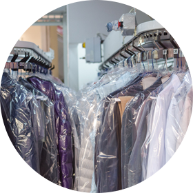 Dry cleaned clothes