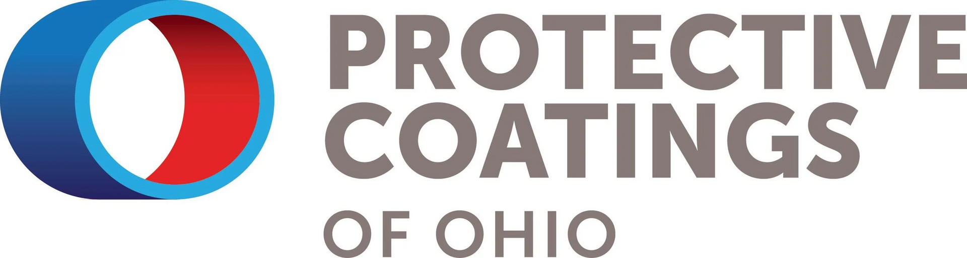 Logo for Protective Coatings of Ohio, featuring a blue and red circle design.