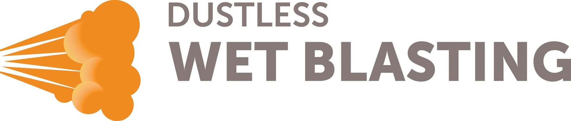 Logo with orange spray effect and text: 