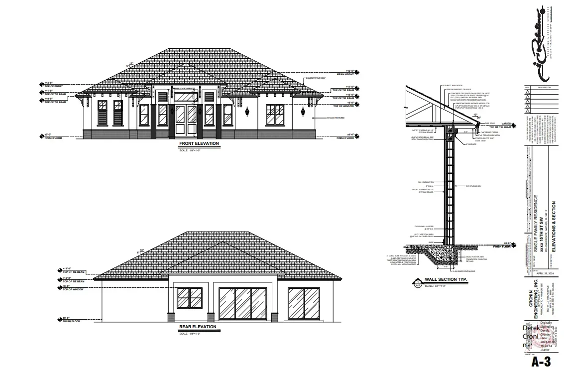 Architectural drawings of a house