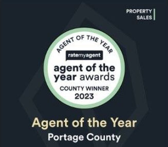 a logo for agent of the year portage county