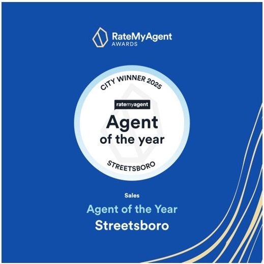A blue sign that says agent of the year on it