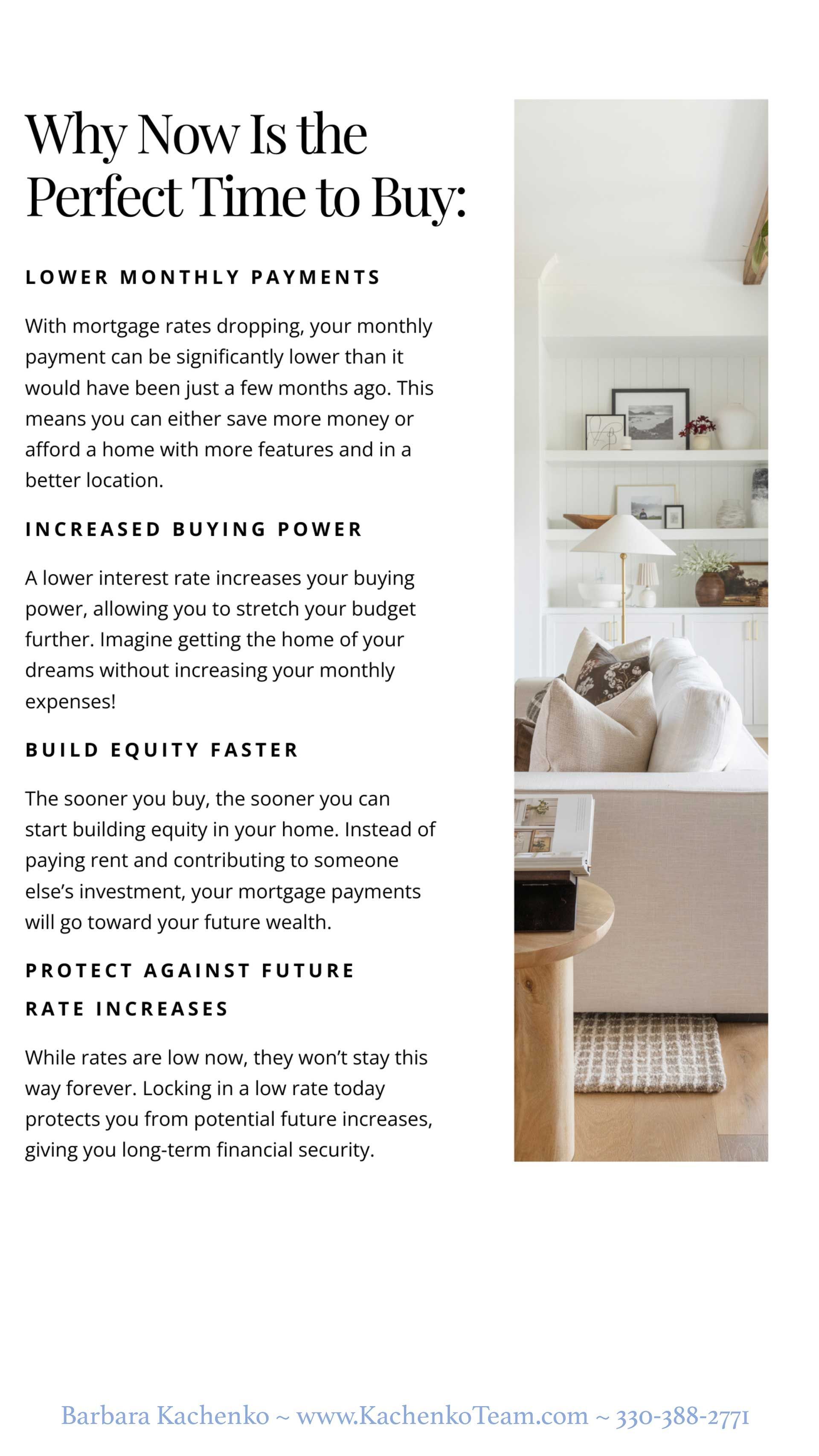 Monthly Newsletter - Why Now Is the Perfect Time to Buy