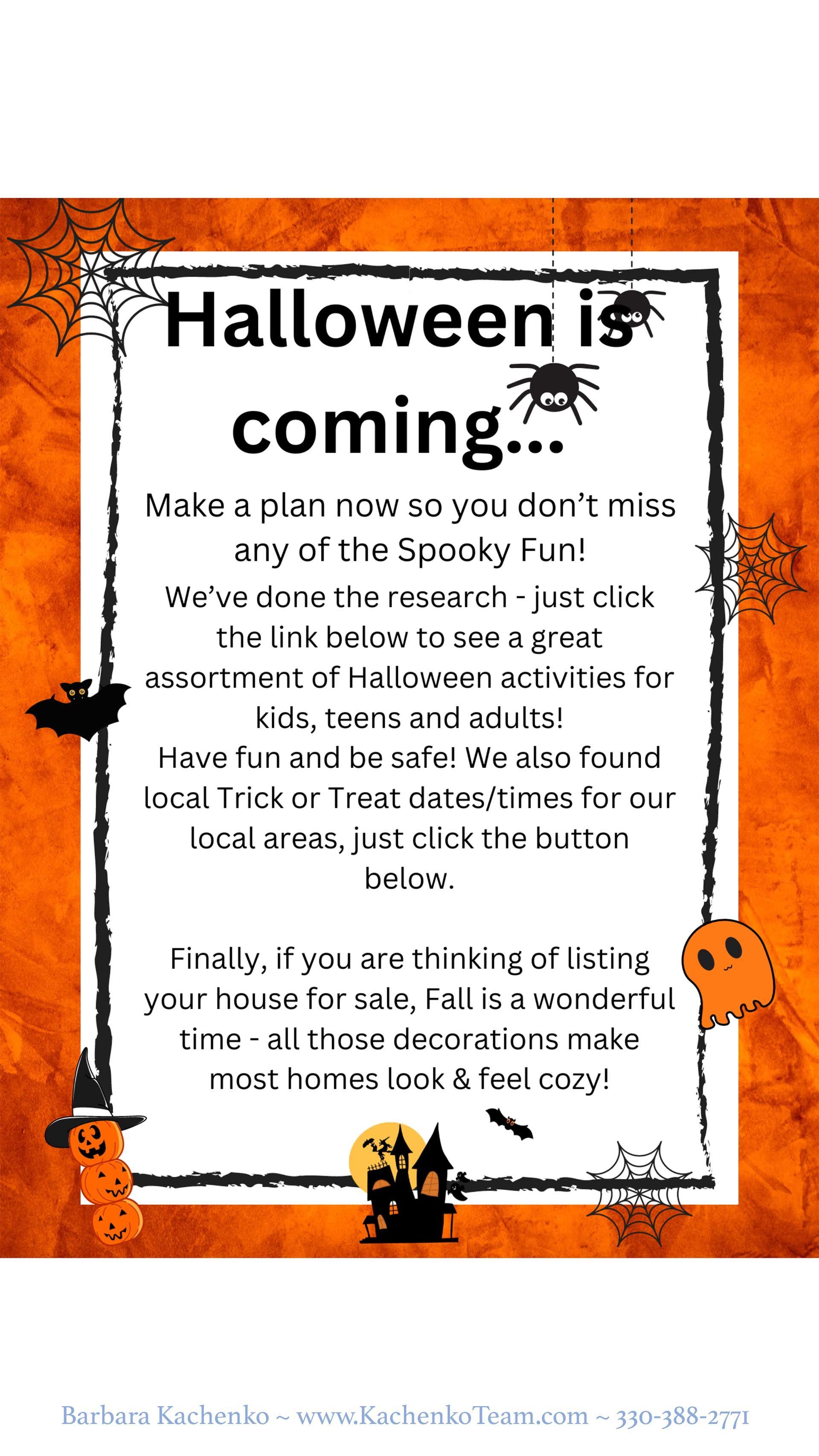 Monthly Newsletter - Halloween is coming