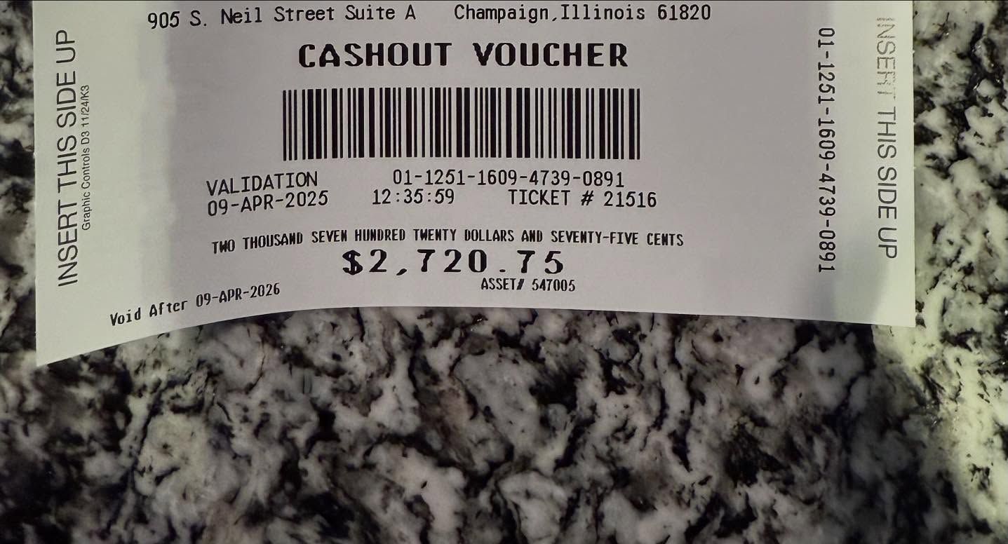 $2720.75 cashout voucher