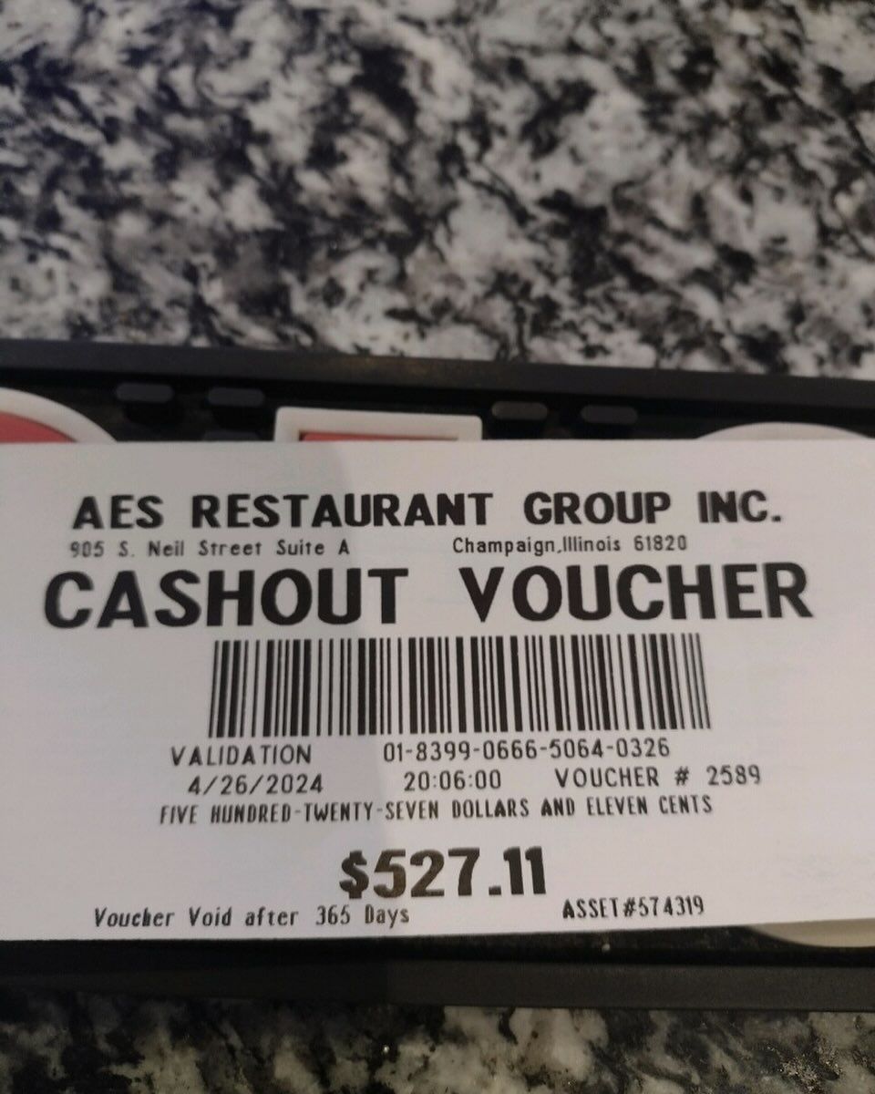 $527.11 cashout voucher