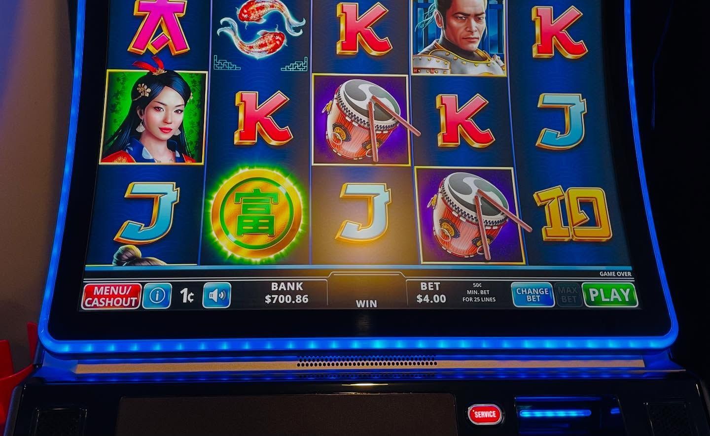 winner for the Samurai 888 game