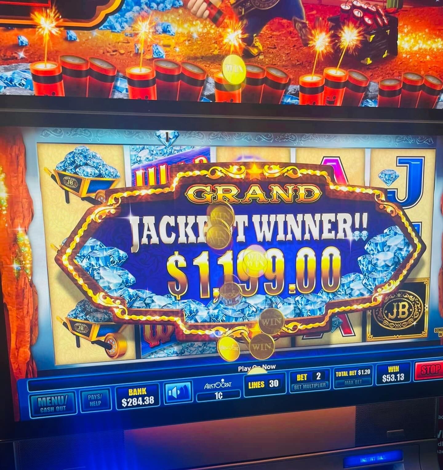 Joe Blow grand jackpot winner