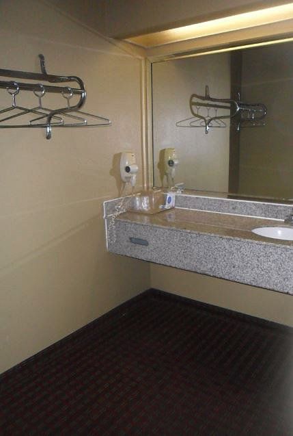 Bathroom with clothes hanger