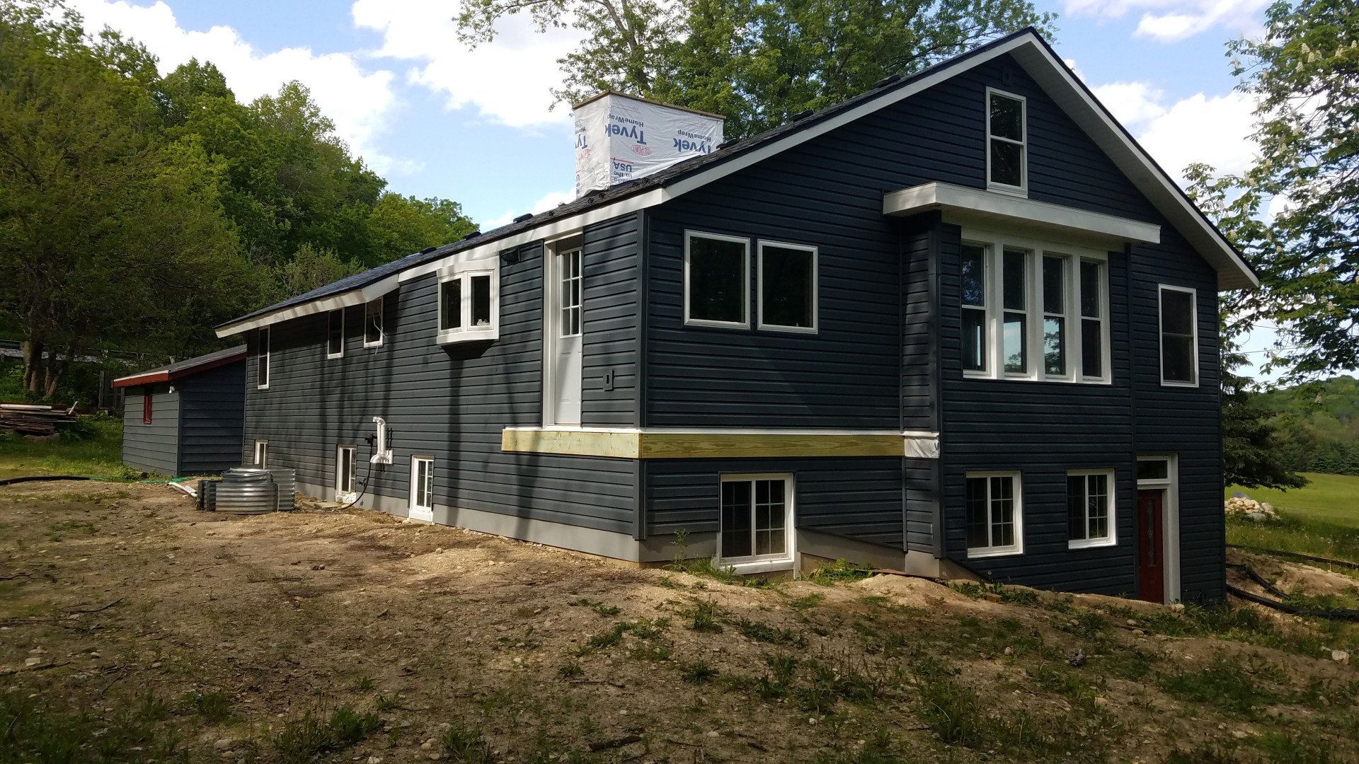House Roofing Being Built