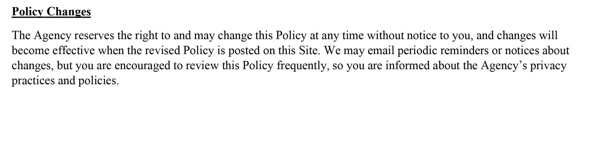 Privacy Policy, page 3