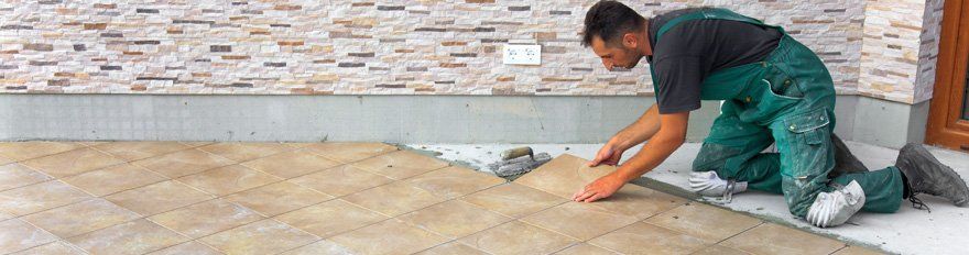 Ceramic tile flooring installation