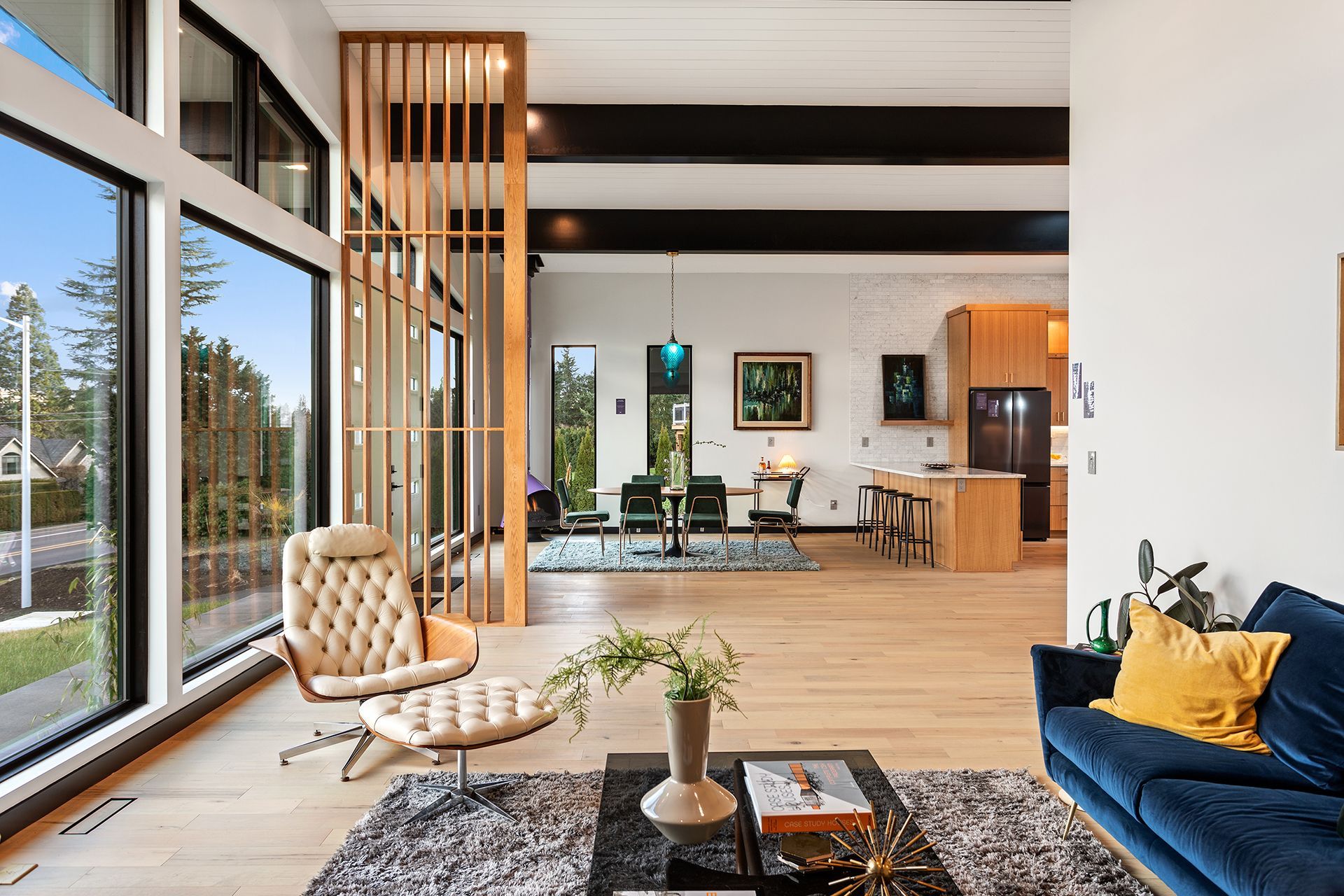 Living room with mismatched chairs