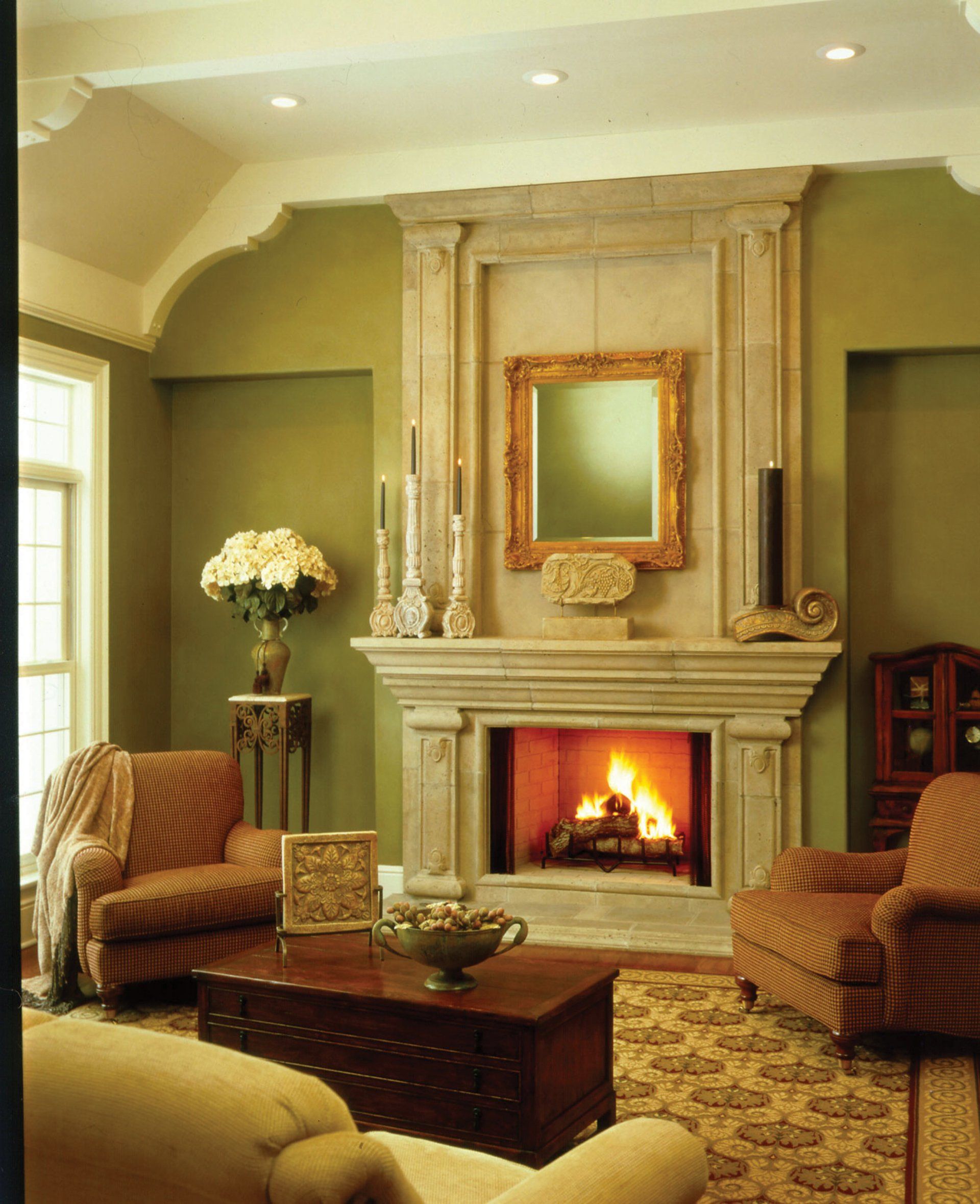Fireplace in living room