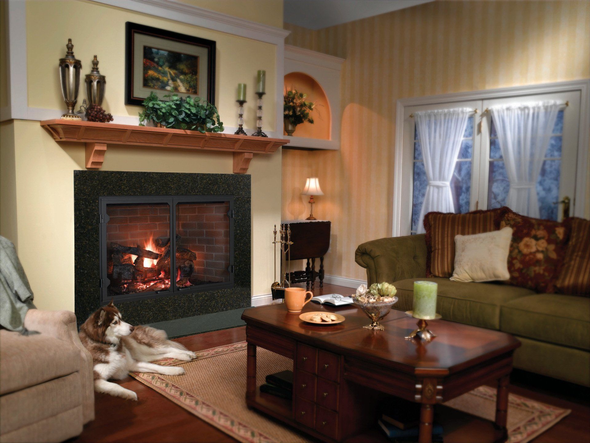 Fireplace in living room