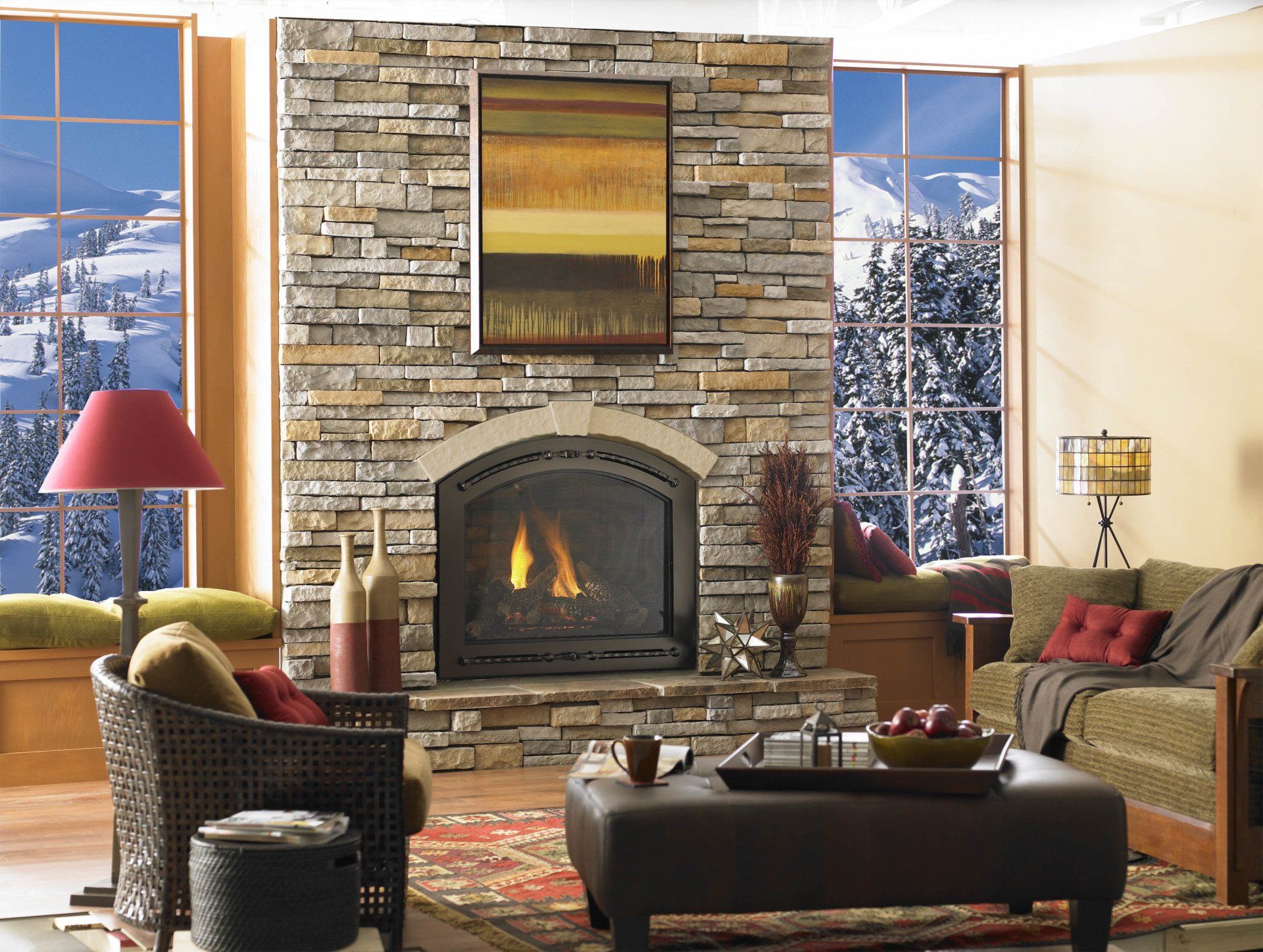 Fireplace in living room