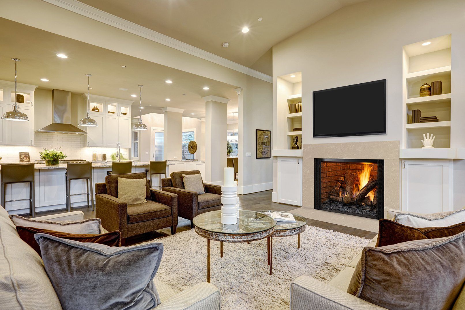 Fireplace in the house