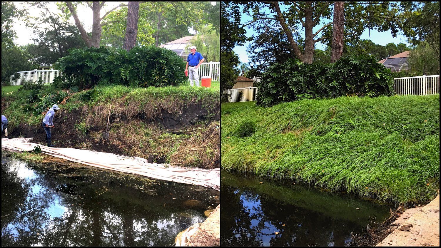 A beautifully restored shoreline using Shoresox