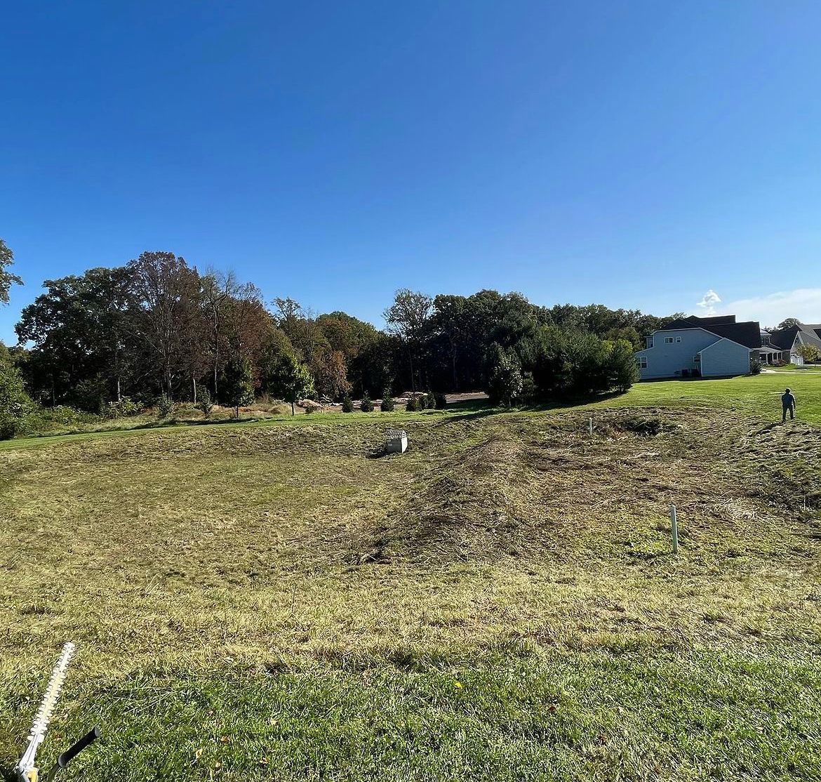 bio-retention basin mowing after