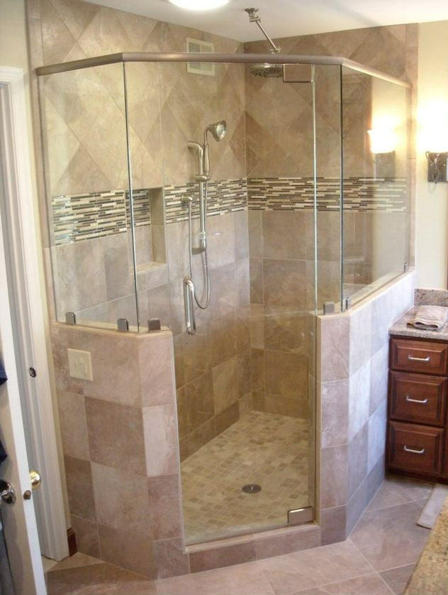 Glass shower walls