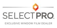 SELECTPRO logo with orange diamond icon and tagline “Exclusive Window Film Dealer”