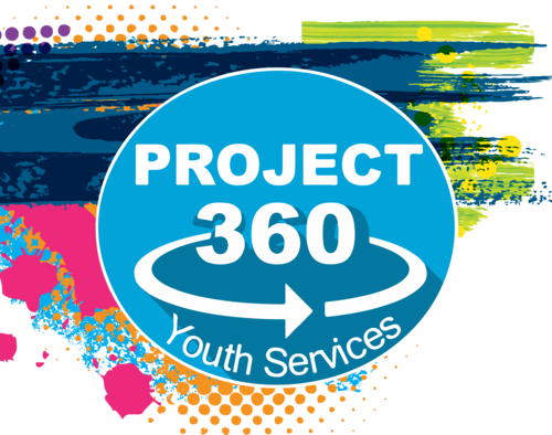 Project 360 logo: blue circle with white text 