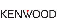 KENWOOD logo in black text with a red triangle in the center of the word