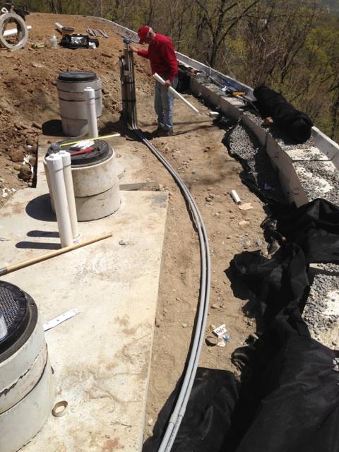 Septic system installation