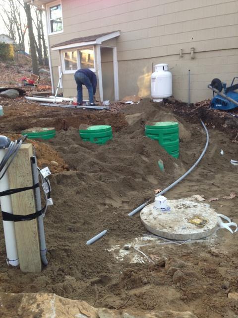 Septic system installation