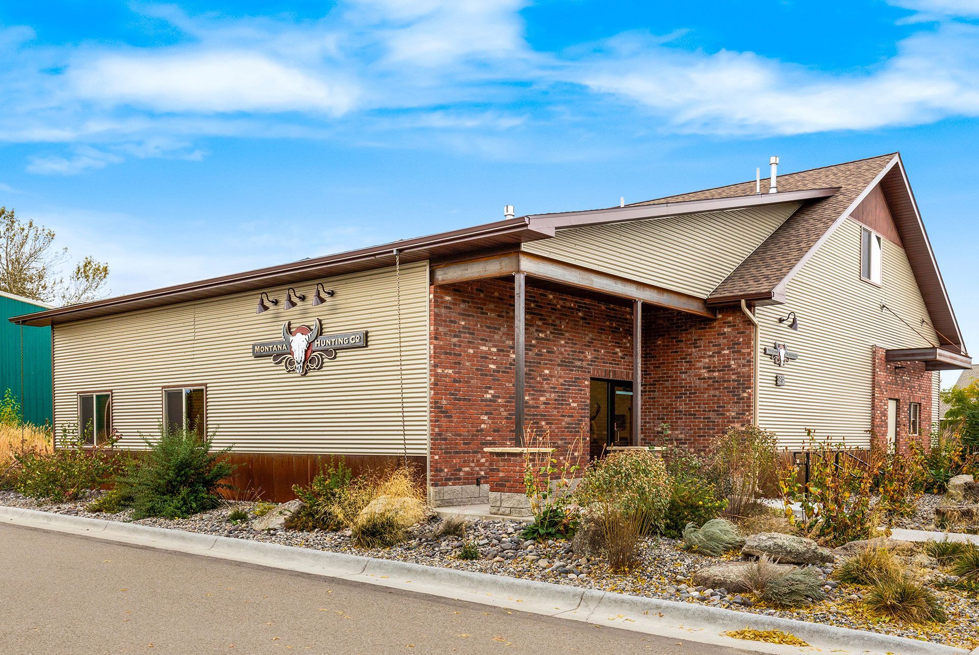 Newly built Montana Hunting Co building