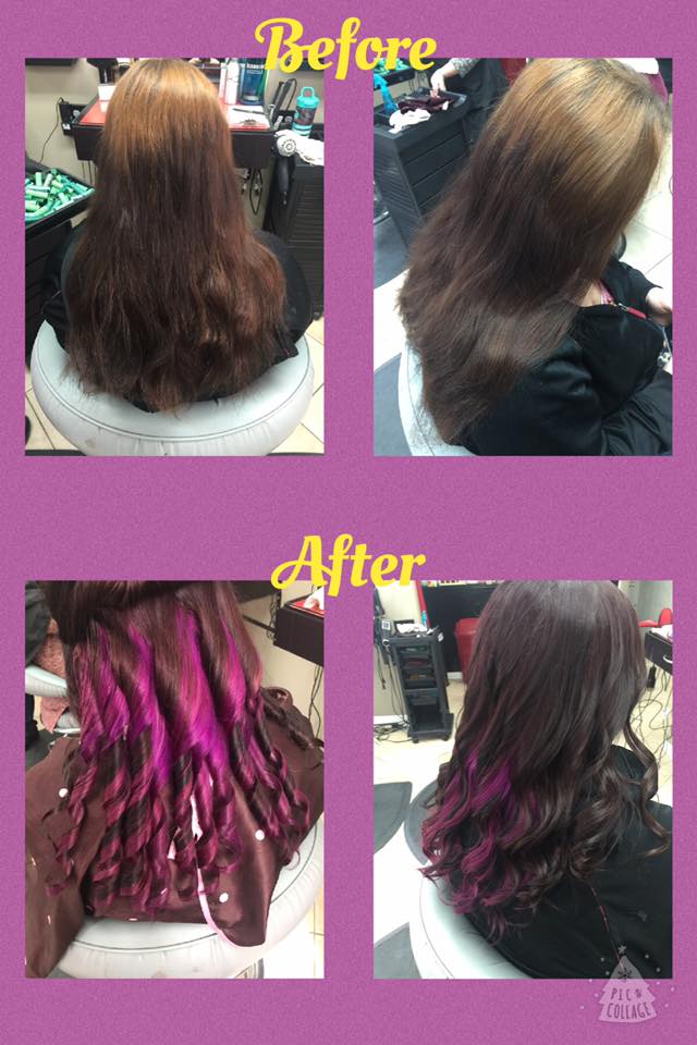Bright purple highlights