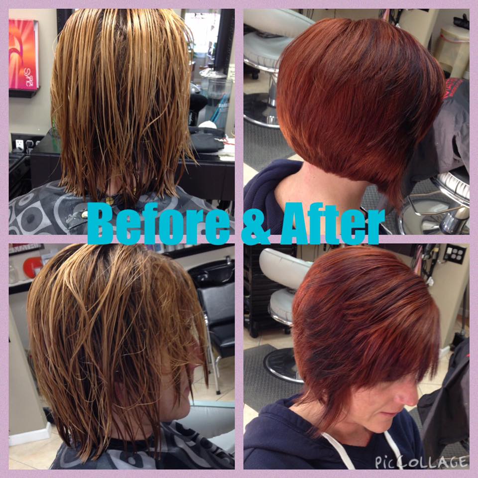 Beautiful red and brown hair color