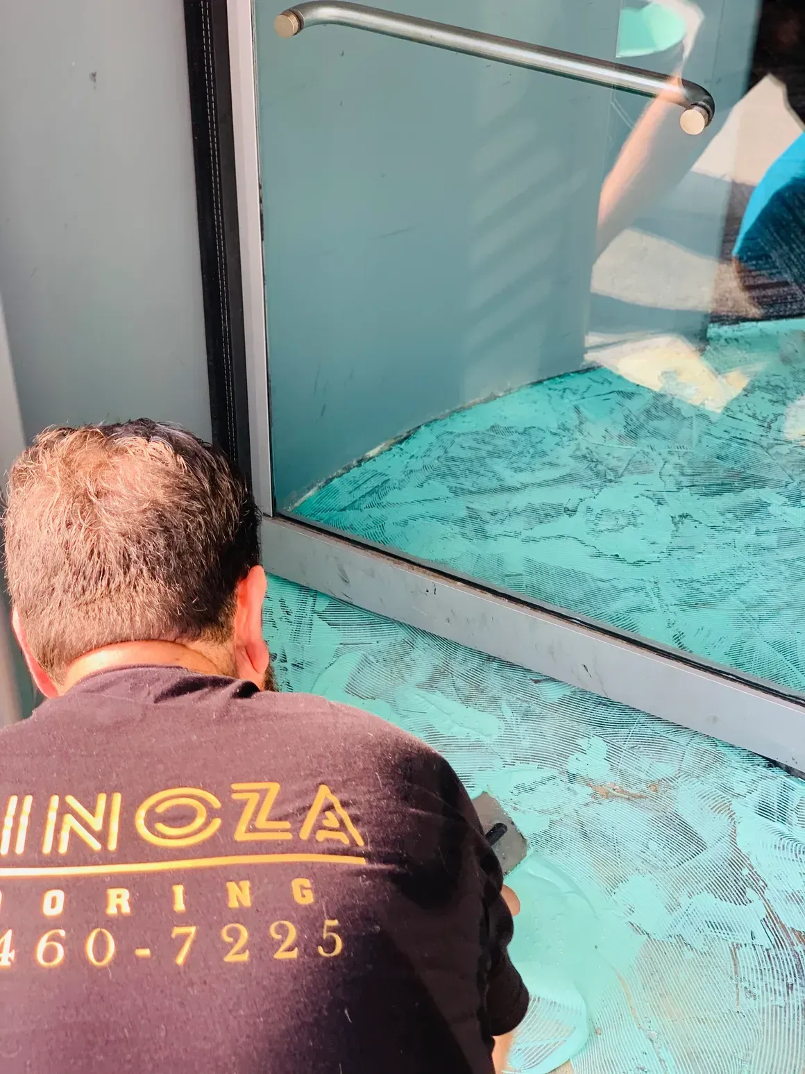 A man wearing a shirt that says uniona on it