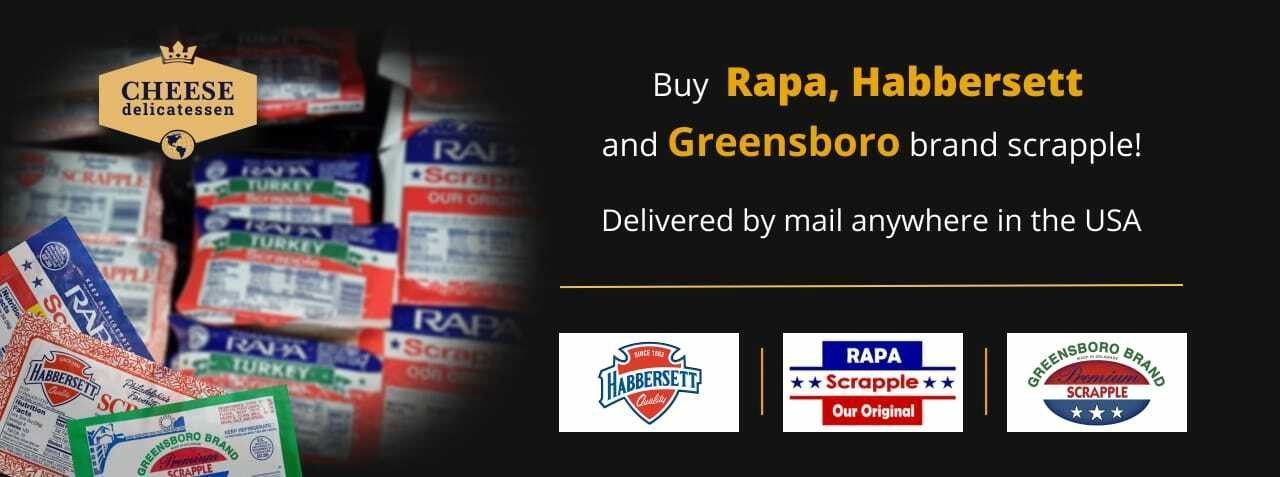 Buy Rapa, Habbersett , and Greensboro brand scrapple banner