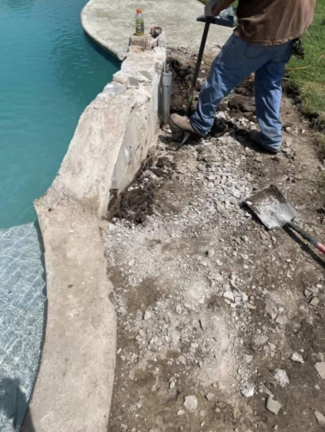 Pool landscape repair