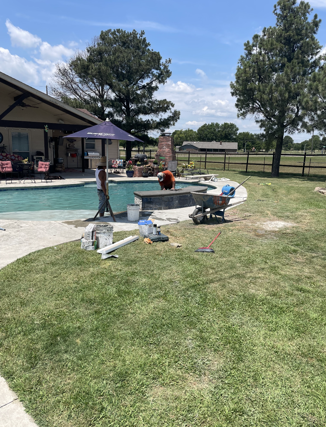 Hardscape pool replacement