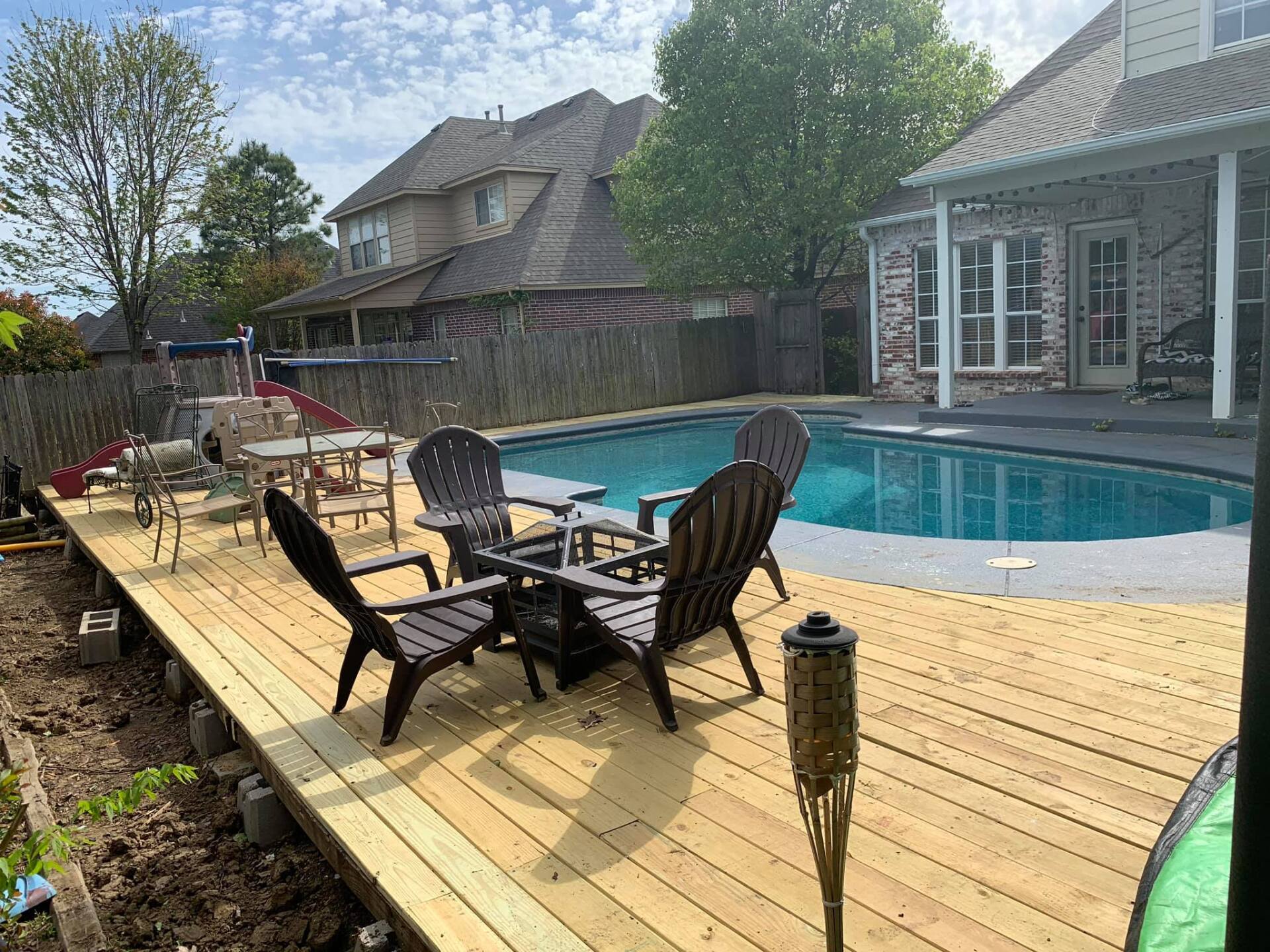 Deck and pool