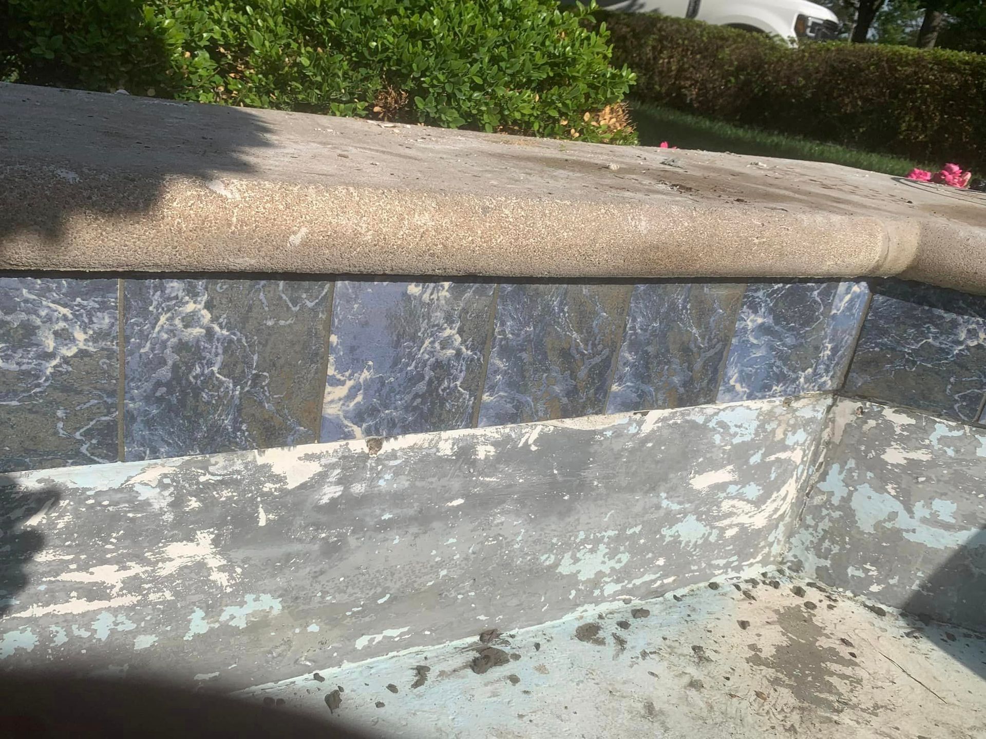 Fountain surface before