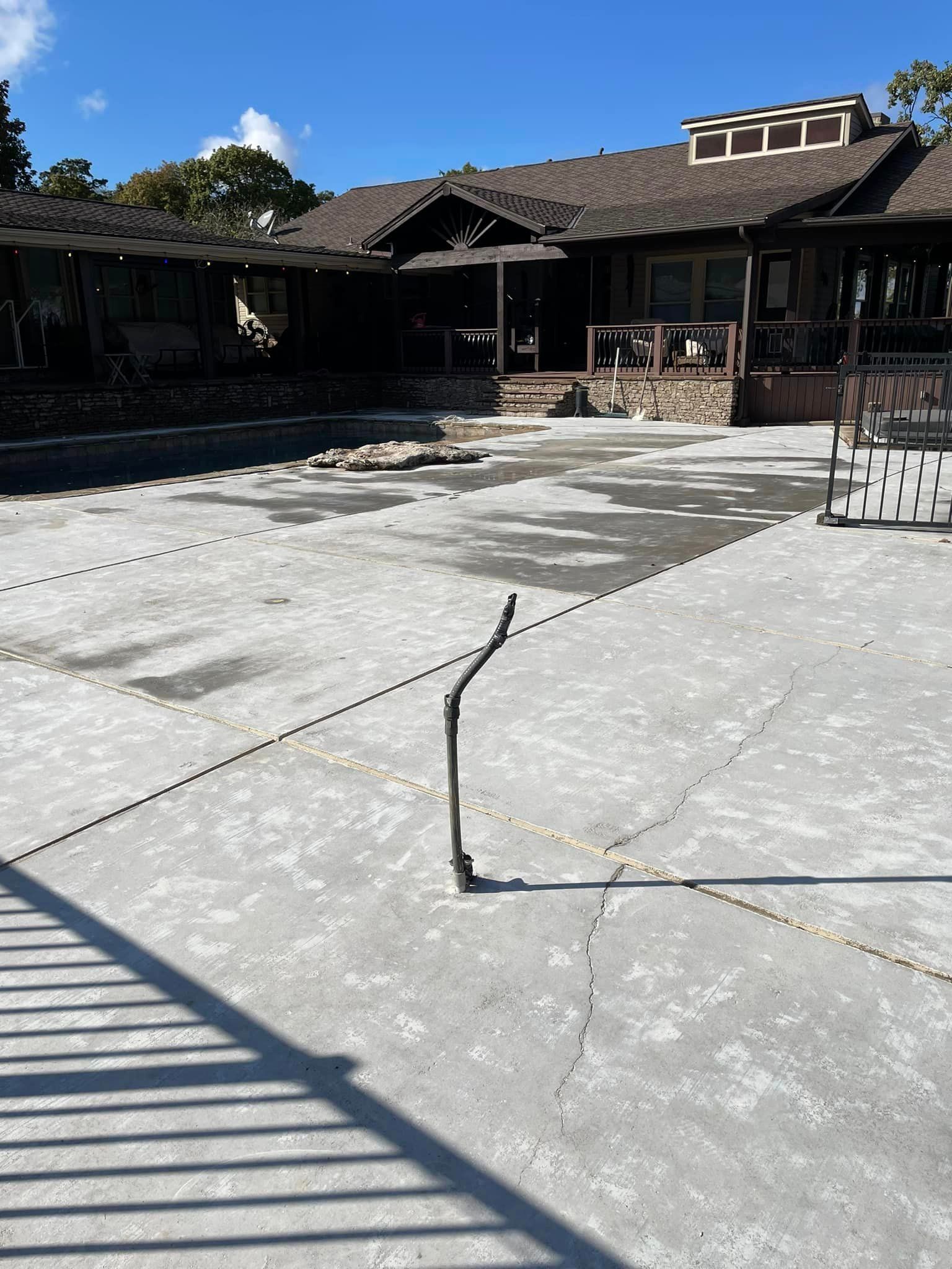 Pool surface crack