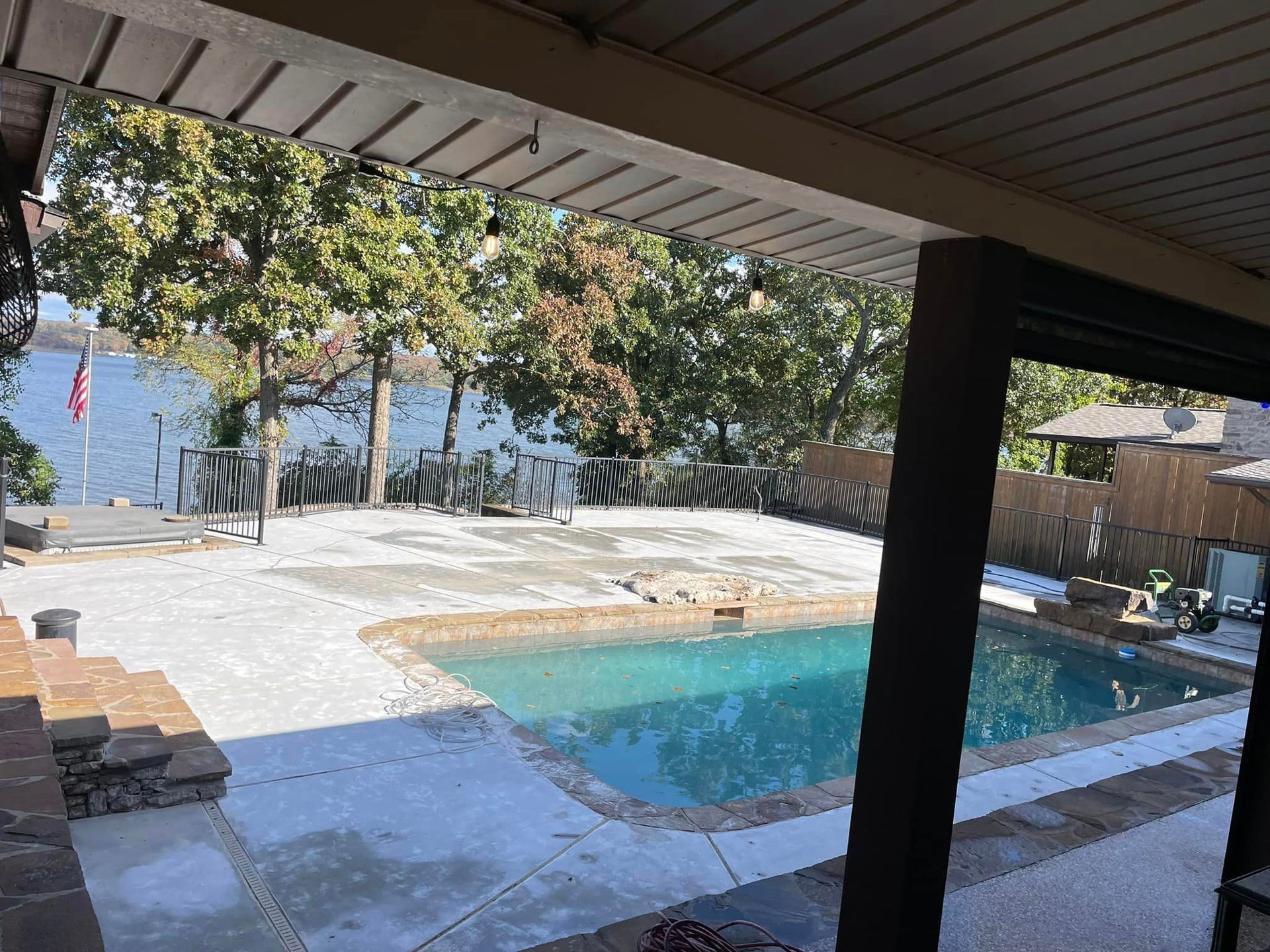 Pool surface before remodel