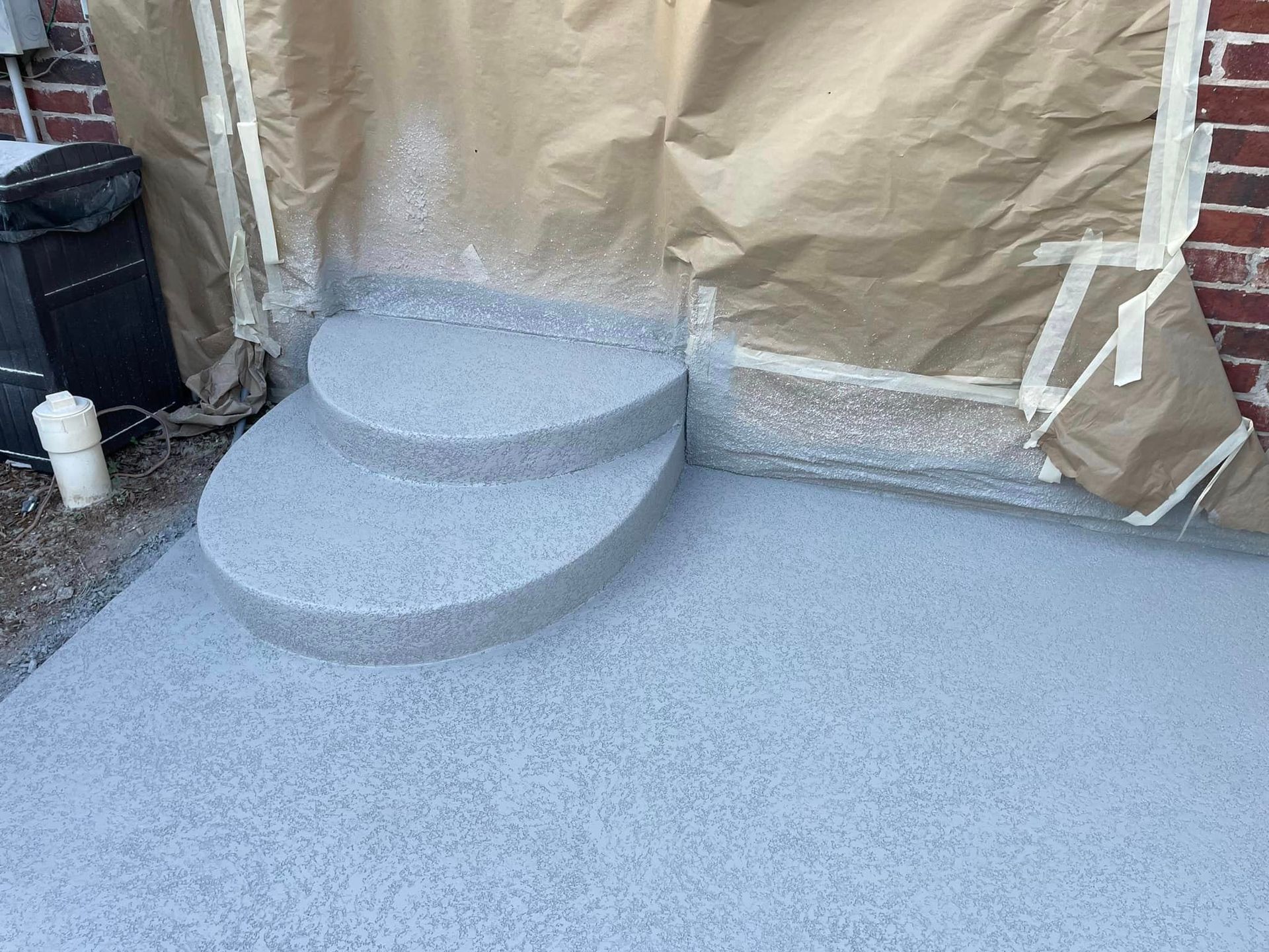 Before stamped pool surface