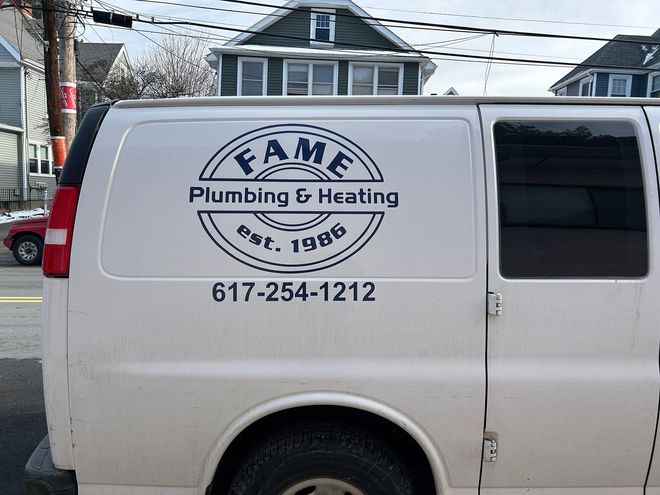 White van with