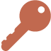 Orange key icon with a white keyhole dot