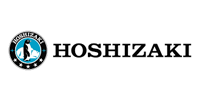 A logo for a company called hoshizaki with a penguin on it.
