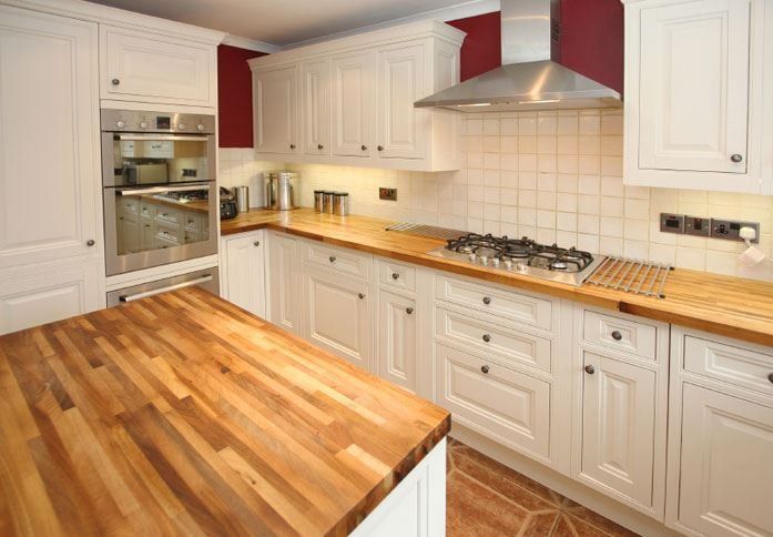 Wooden finish countertops